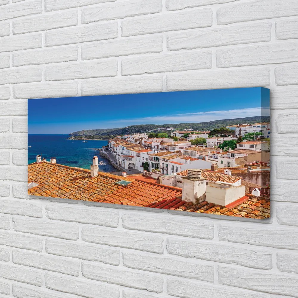 Canvas képek Spanyolország Város hegyek tenger 100x50 cm