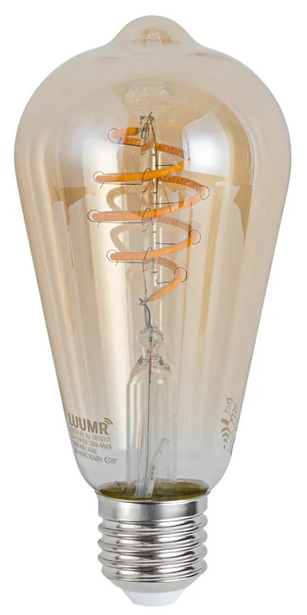 5 db Okos E27 Dimmelhető LED Izzó ST64 Borostyán 4.9W 320lm 2500K