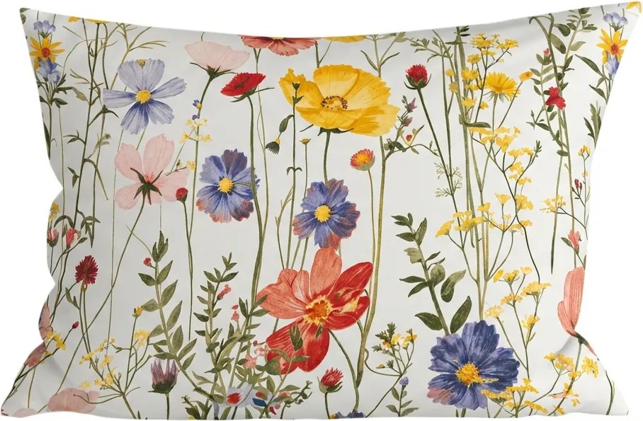 Mikroszálas párnahuzat WILDFLOWERS 50x70 cm, színes kivitel
