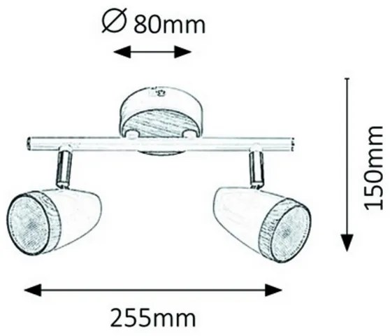 Rabalux 5565 - LED Spotlámpa KAREN 2xLED/4W/230V