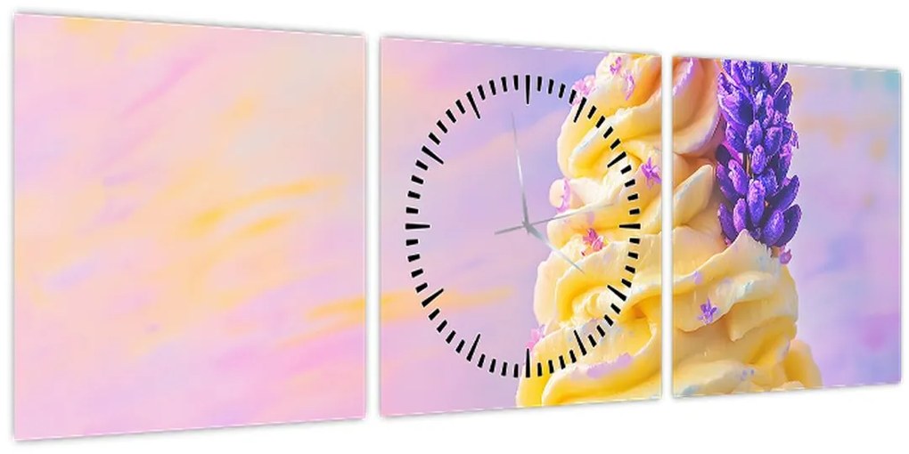 Kép - Levendulás fagylalt (órával) (90x30 cm)