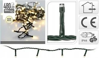 Karácsonyfa fényfüzér 480 Led Meleg fehér 36 m Karácsonyi világítás