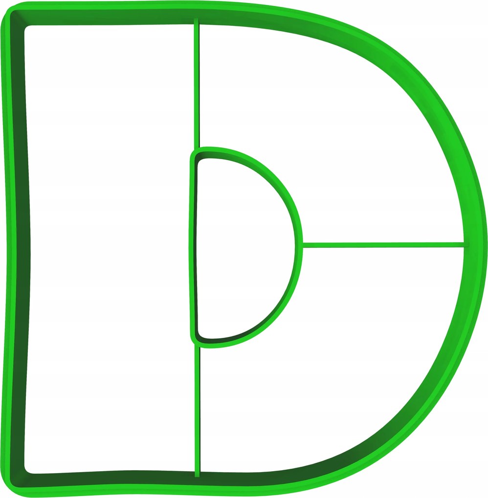 Oktató Keksz- És Mézeskalács lyukasztó D betű 8cm