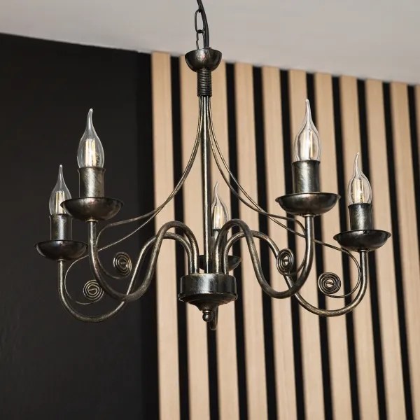 Csillár láncon DONATO 5xE14/40W/230V