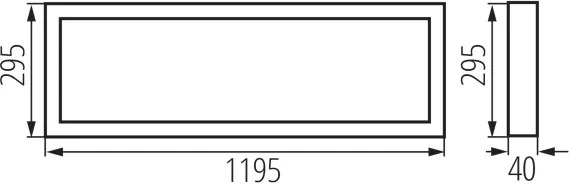 Kanlux 39232 - BLINGO AIO LED felületre szerelhető panel, 40W/230V, 120x30 cm, CRI 90