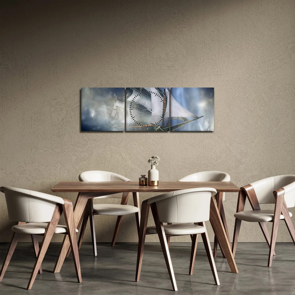 Kép - Szellemhajó (órával) (90x30 cm)