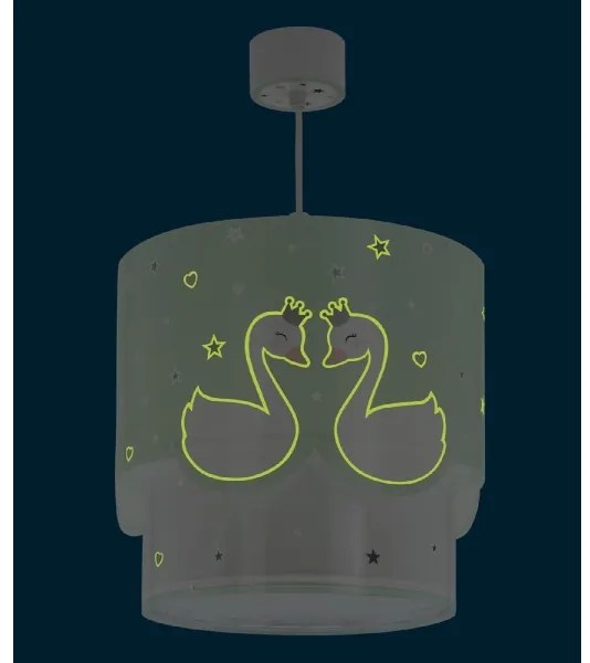 Dalber 61712H - Gyermekcsillár SWEET LOVE 1xE27/60W/230V zöld