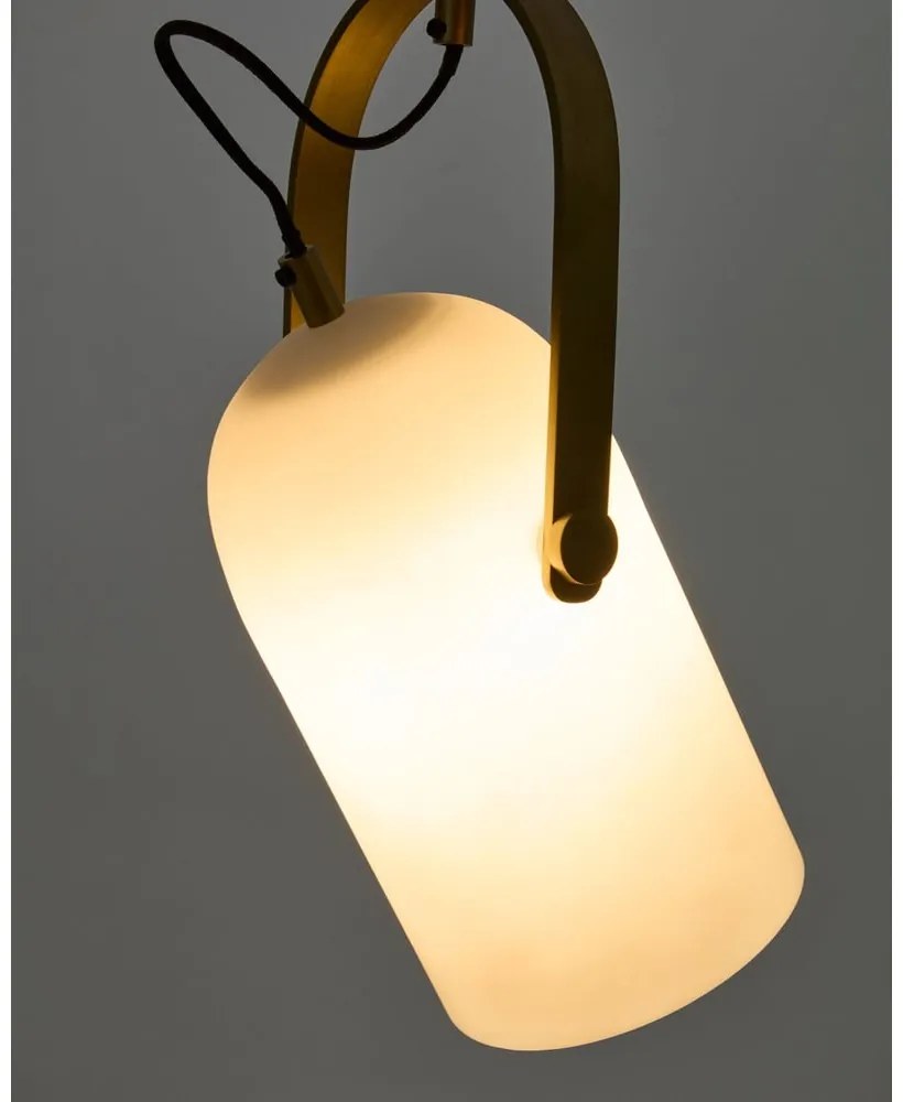 Fehér függőlámpa üveg búrával ø 14 cm Reisy – Kave Home