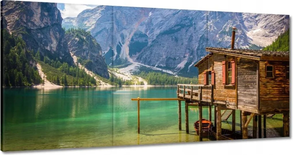 Festmények 180x90 Fa házikó a hegyekben