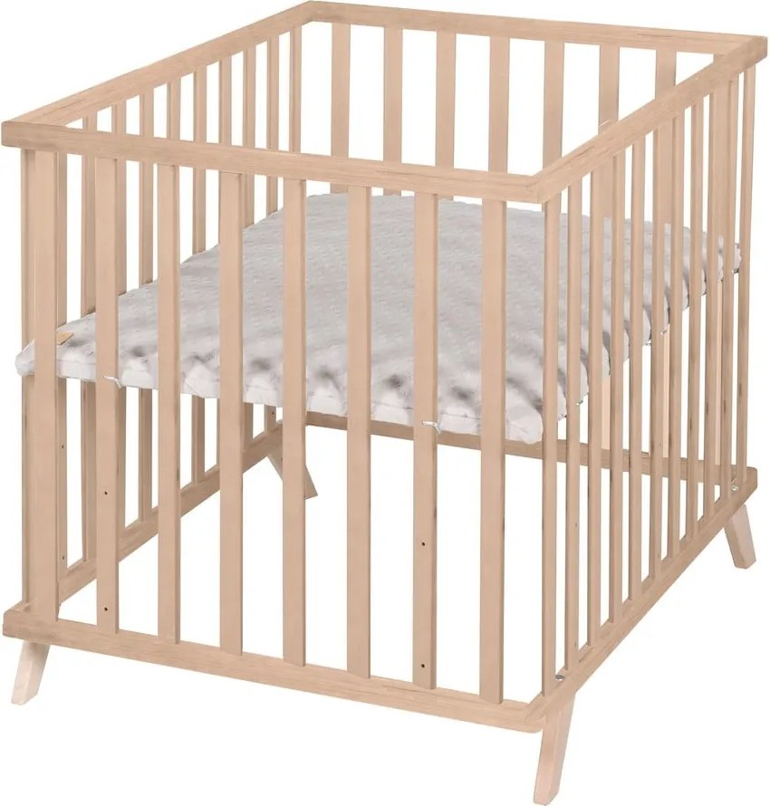 Natúr színű bükkfa járóka állítható magassággal 75x100 cm Lil Planet – Roba