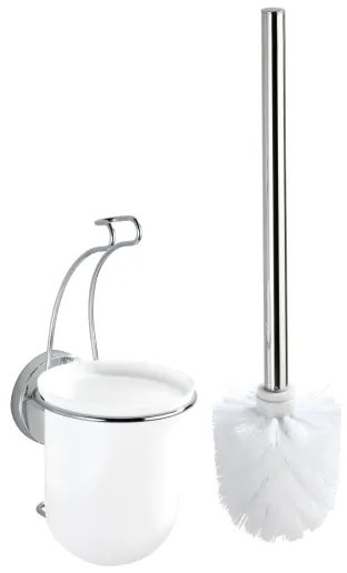 WENKO 20898100-WC kefe VACUUM-LOC MILAZZO 10x34 cm rozsdamentes acél/fényes króm/fehér
