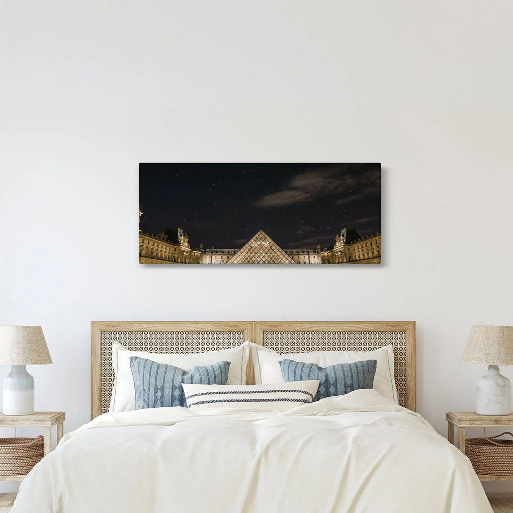Kép - Louvre éjjel (120x50 cm)