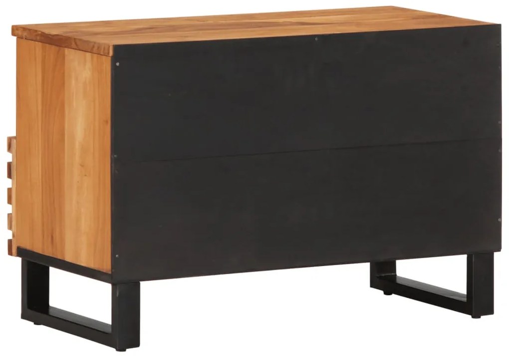 tömör akácfa TV-szekrény 70 x 34 x 46 cm