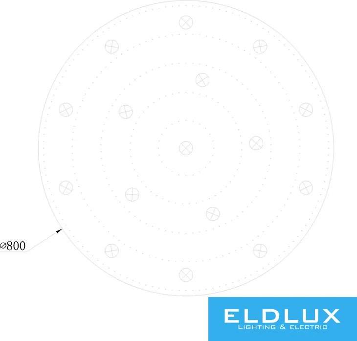 ELDLUX OMX6003-D800 ELDILEN Kristály Mennyezeti Lámpa IP20