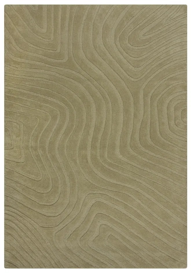 Khaki kézi szövésű gyapjú szőnyeg 200x290 cm Mesmerise Sage – Flair Rugs