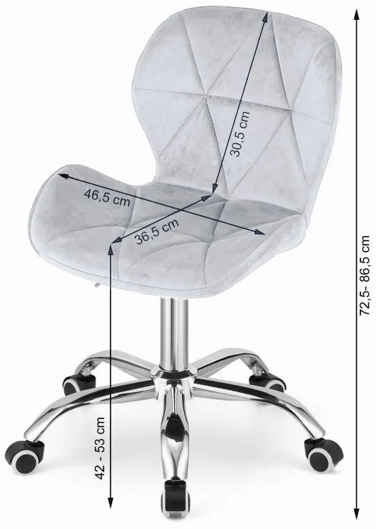 Dolgozószobai szett – összecsukható íróasztal ZARIMO 80×40 cm fehér + irodai szék AVOLA VELVET világosbarna