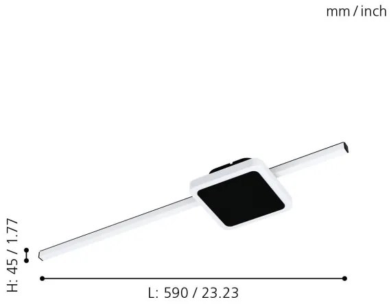 Eglo 99609 - LED mennyezeti lámpa SARGINTO LED/6,3W/230V + LED/5,4W