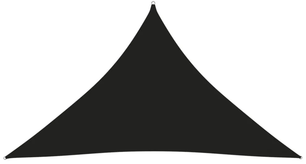 fekete háromszögű oxford szövet napvitorla 3,5 x 3,5 x 4,9 m