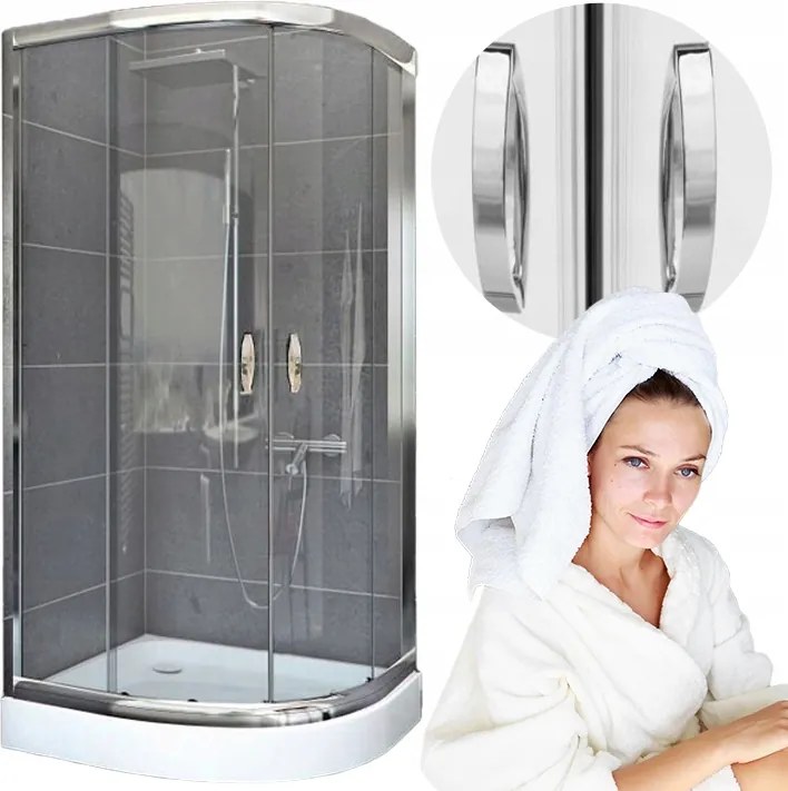 Stylio 80 félkör alakú kabin, átlátszó