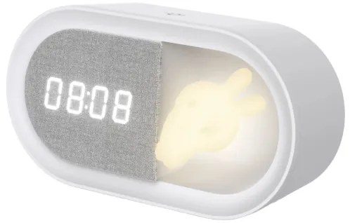 LED állítható éjjeli lámpa ébresztővel BUNNY LED/1,2W/5V 3000K