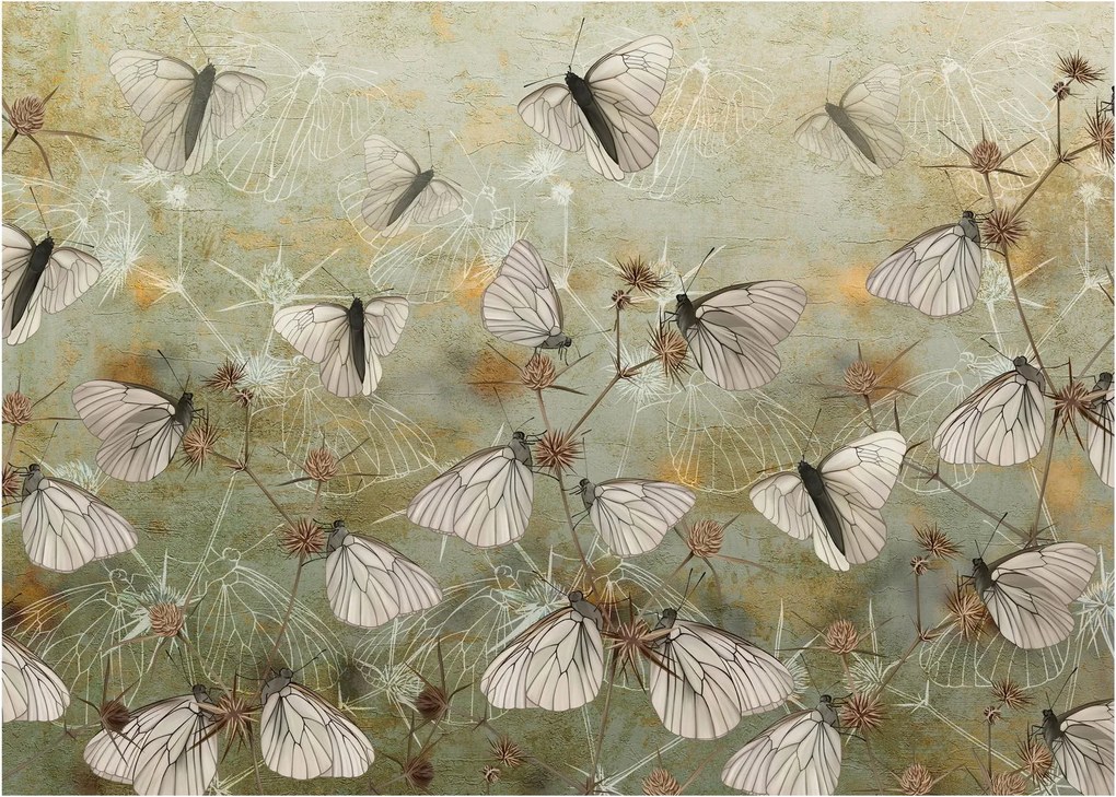 Kép - szüret lepkék (üvegen) (70x50 cm)