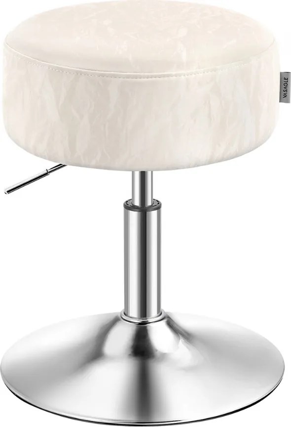 AURA állítható magasságú sminkszék fésülködőasztalhoz, Ø35cm, krémszínű Vasagle