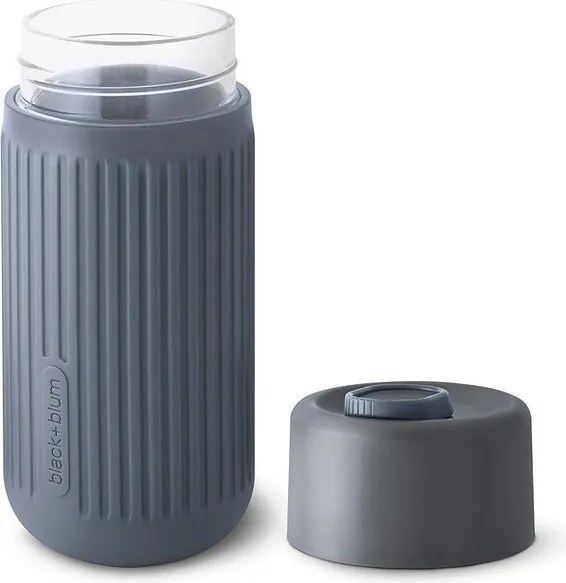 Sötétszürke üveg utazóbögre 340 ml – Black + Blum