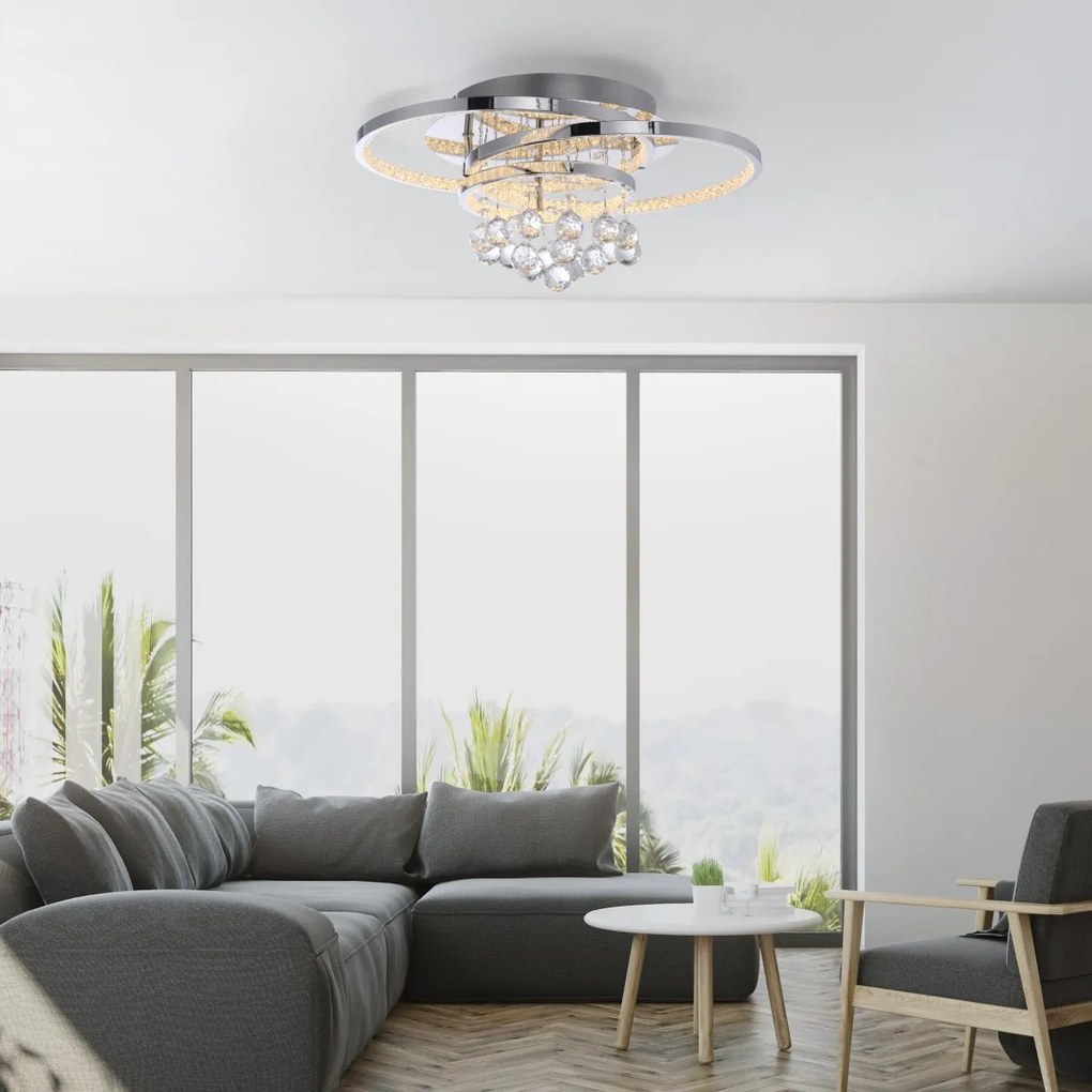 Paul Neuhaus glamour modern mennyezeti lámpa rotazo króm pln6267-17