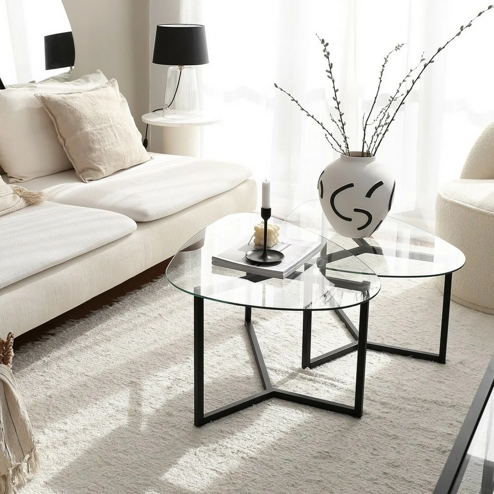 Bellisimo Black dohányzóasztal szett, 2 db