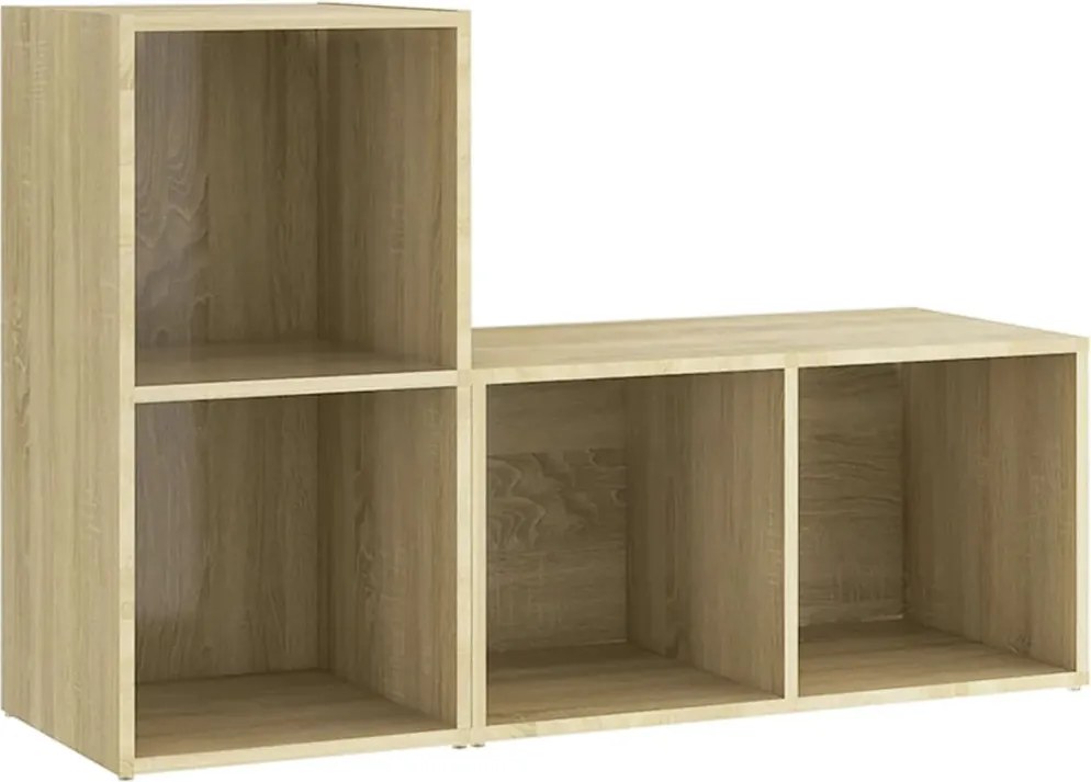 vidaXL 2 db sonoma tölgy színű szerelt fa TV-szekrény 72x35x36,5 cm