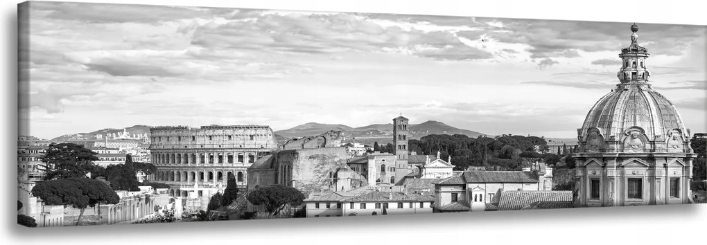 Vászonkép Építészet Róma fekete-fehér 150X50 cm