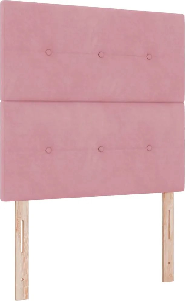 vidaXL Fejtámla Rózsaszín 90 cm Bársony