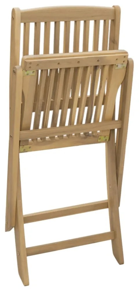 4 db összecsukható tömör akácfa kerti szék 57 x 49 x 90 cm