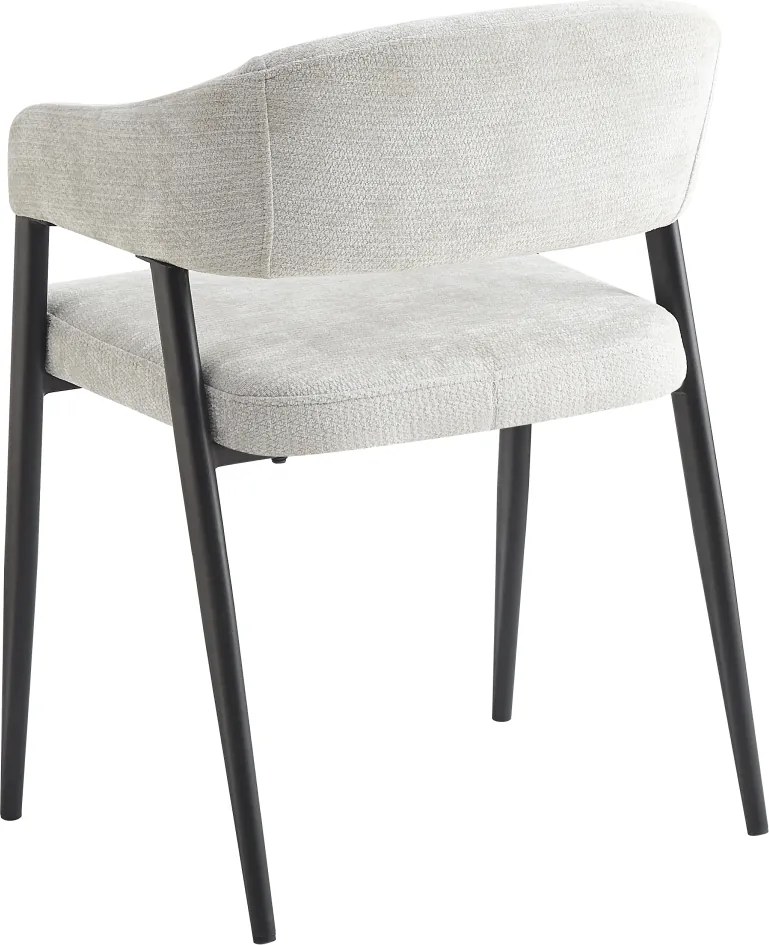 Dizájner étkezőszék, világosszürke/fekete, NIZAR TYP 2