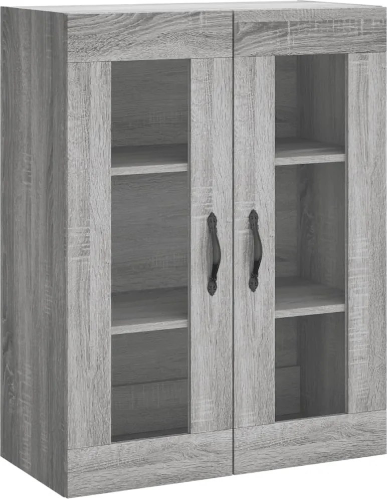 vidaXL szürke sonoma szerelt fa fali szekrény 69,5 x 34 x 90 cm