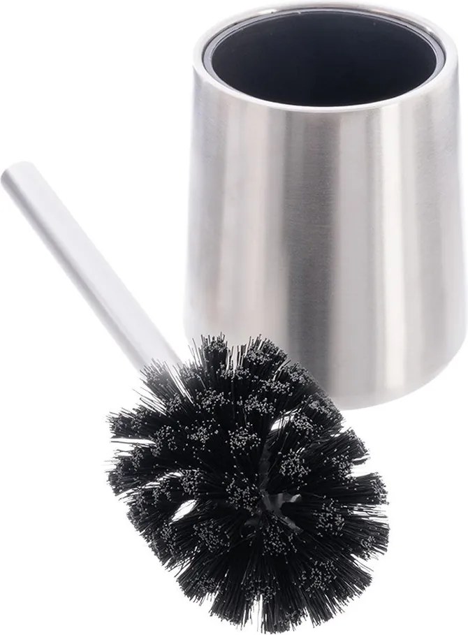 Matt ezüstszínű rozsdamentes acél WC-kefe – Orion