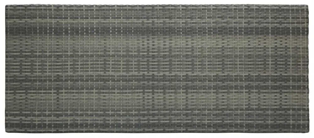 szürke polyrattan kerti bárasztal 140,5 x 60,5 x 110,5 cm