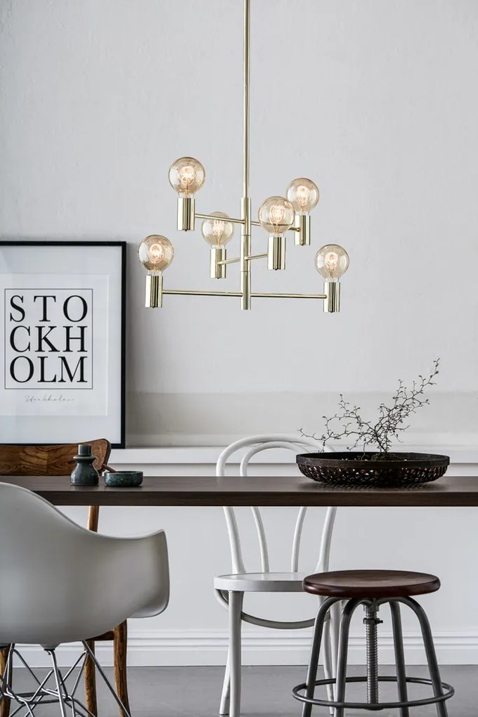 MARKSLÖJD 106418 CAPITAL Glamour Csillár Sárgaréz E27 IP20