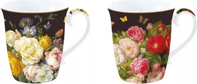 Porcelán Bögrék Victorian Garden Virágok És Pillangók pár Bögre x 2 db