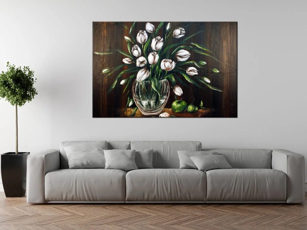 Gario Kézzel festett kép Festet tulipánok Méret: 100 x 70 cm