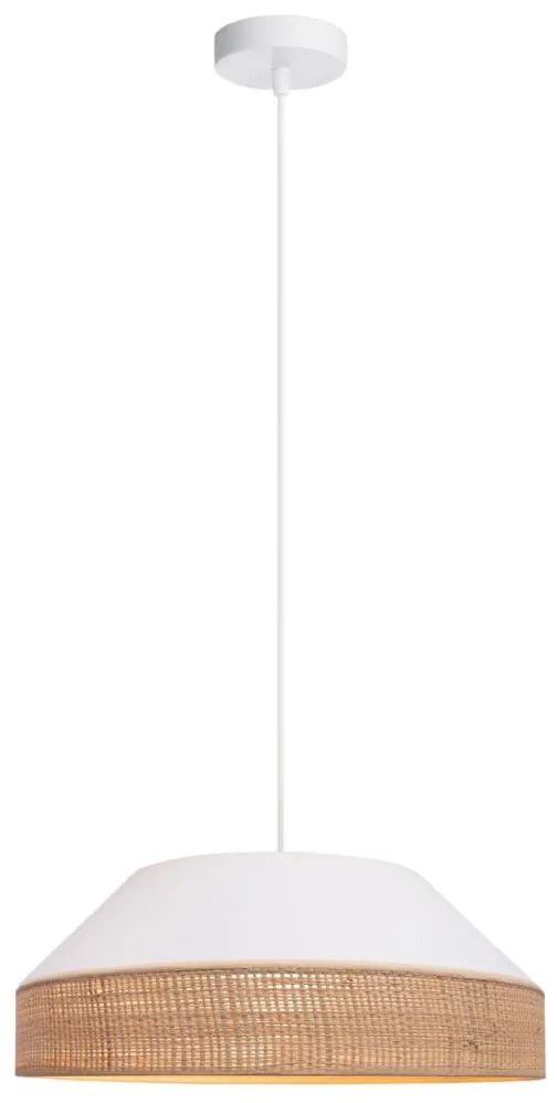 Csillár zsinóron MANISO 1xE27/60W/230V átm. 45 cm fehér/bézs