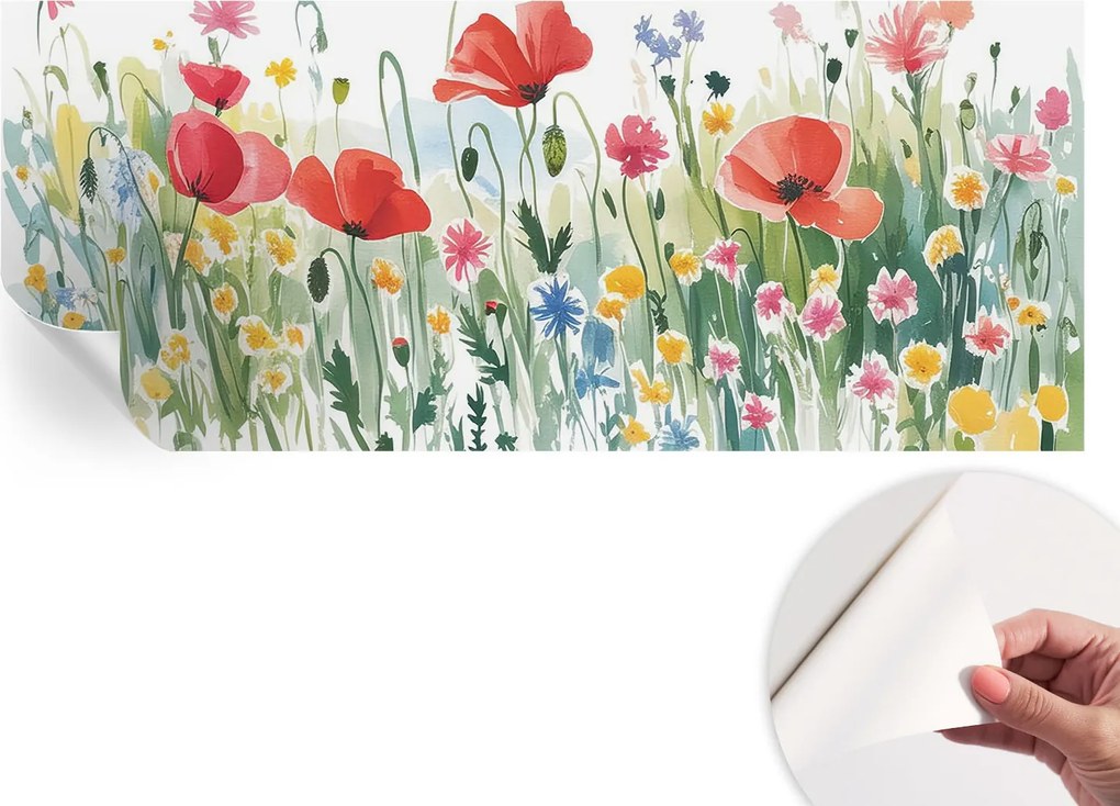 Öntapadós Dekoratív Fotótapéta Hálószobába Nyári rét 250x104 cm