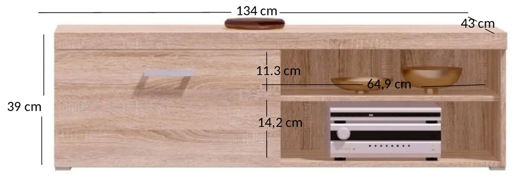 TV asztal/Szekrény Dalila (szonoma tölgy). 1052839