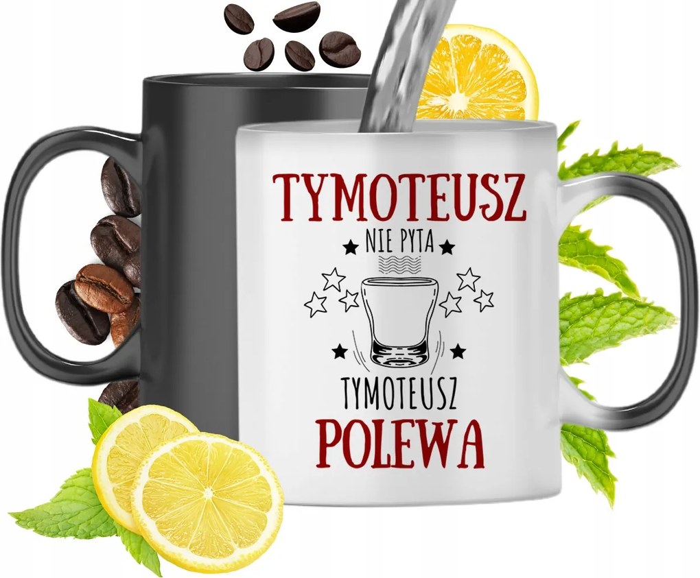 Mágikus bögre Timóteusnak Fekete matt nyomott mintával 330ml