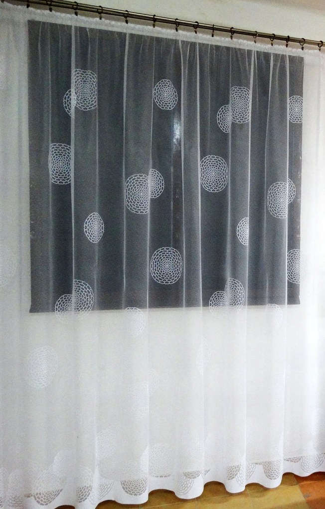 Mg Függöny jacquard 651/150 Fehér 200X250cm Kész Szalaggal M