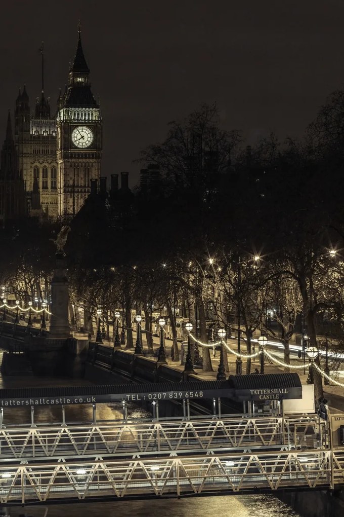 Poszter 61x91,5cm Esti kilátás a Big Benre, Assaf Frank