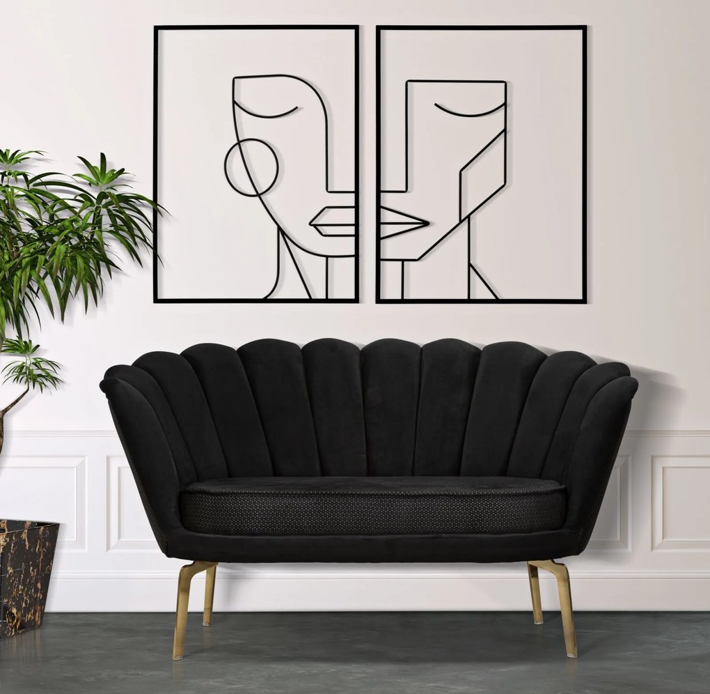 Vas fali panel törzsi egyszerű készlet 2db 60x1x80cm