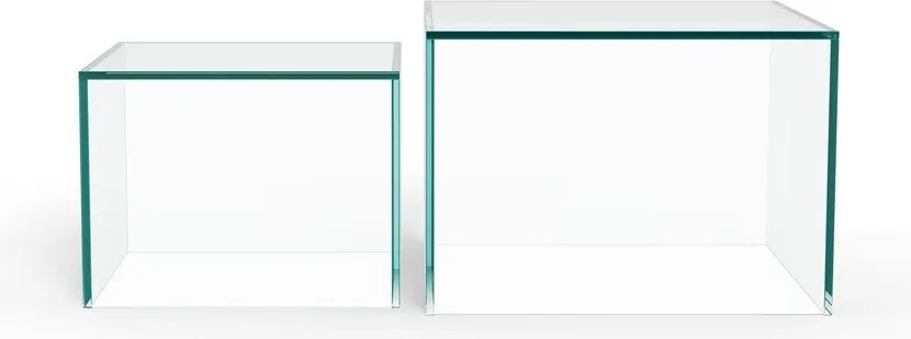 Üveg dohányzóasztal szett 2 db-os 50x50 cm Dice – Actona