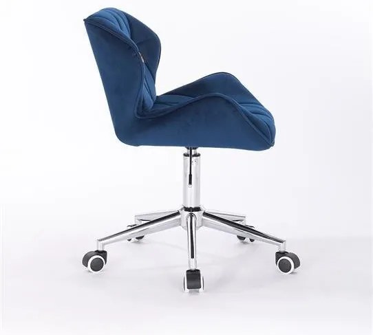 HR111K Tengerkék modern velúr szék