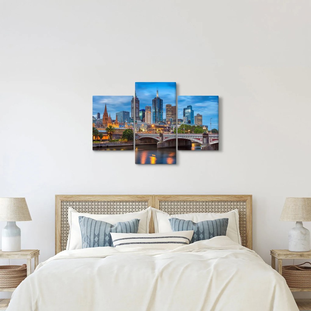 Melbourne város képe (90x60 cm)